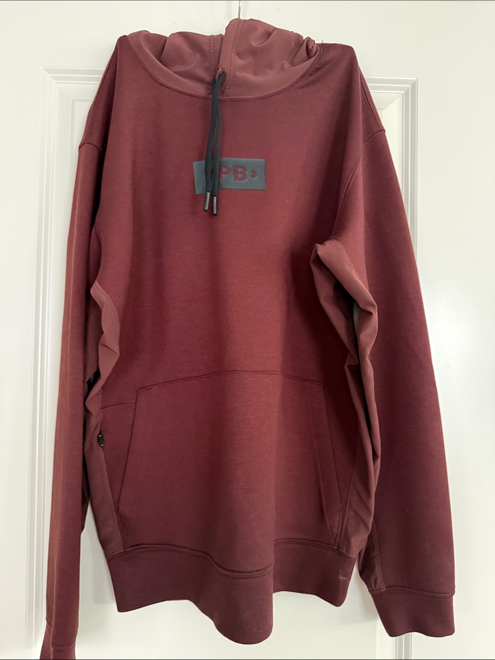 Abercrombie & Fitch Maroon Hoodie with Black Drawstrings